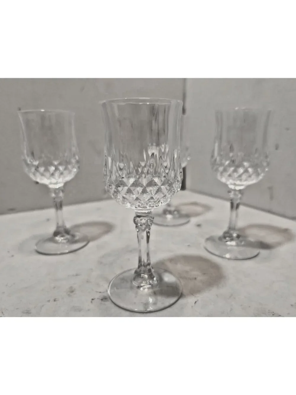 Vintage Cristal D'Arques Longchamps Cordial/Liqueur Glasses Set of 4 Crystal